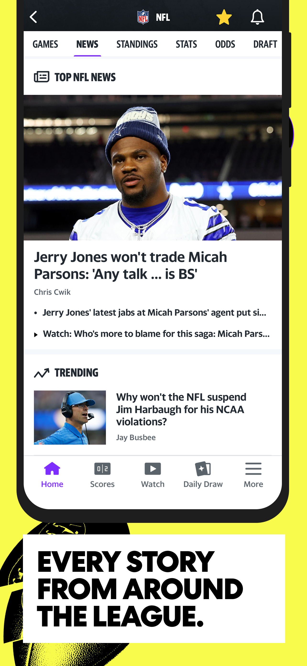 اسکرین شات 5 برنامه Yahoo Sports: Scores and News