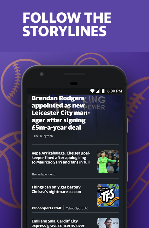 اسکرین شات 2 برنامه Yahoo Sport: Football & More