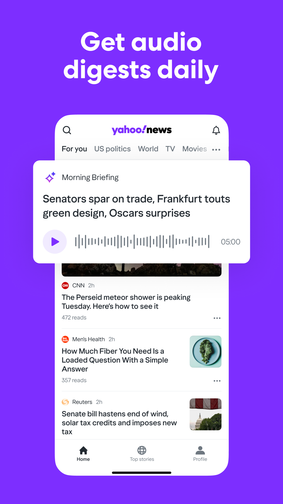 اسکرین شات 6 برنامه Yahoo News: Daily News For You