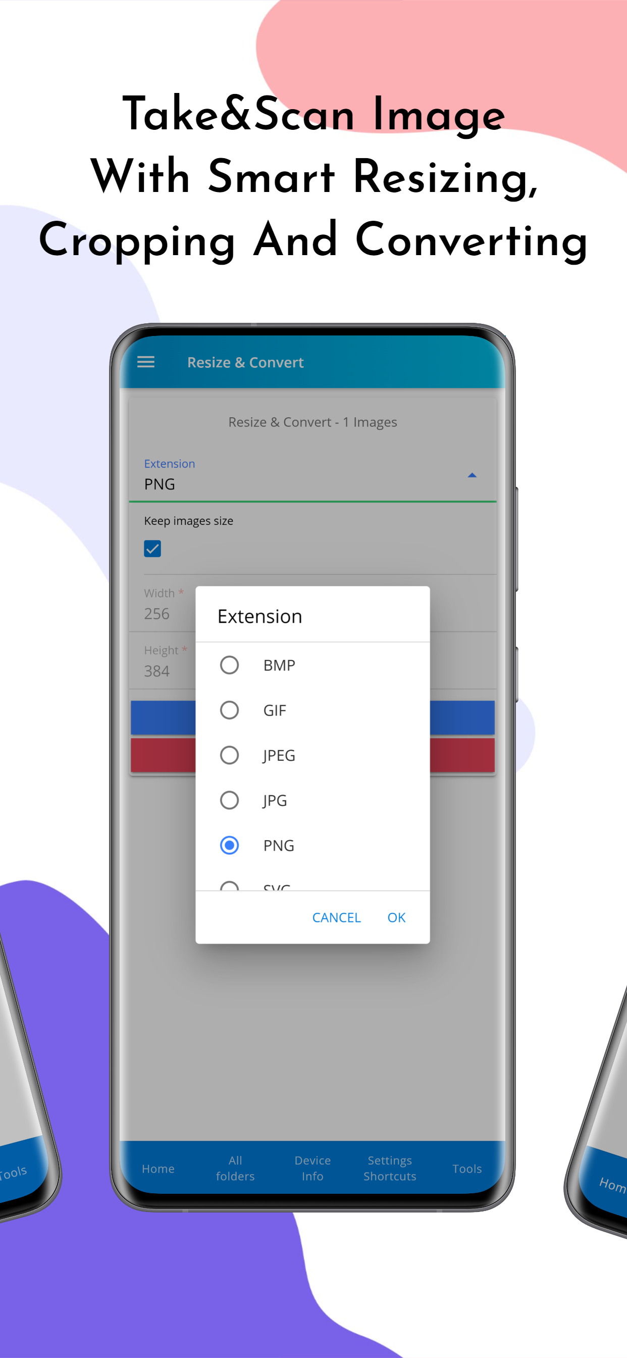 اسکرین شات 2 برنامه Resize image & Convert photo