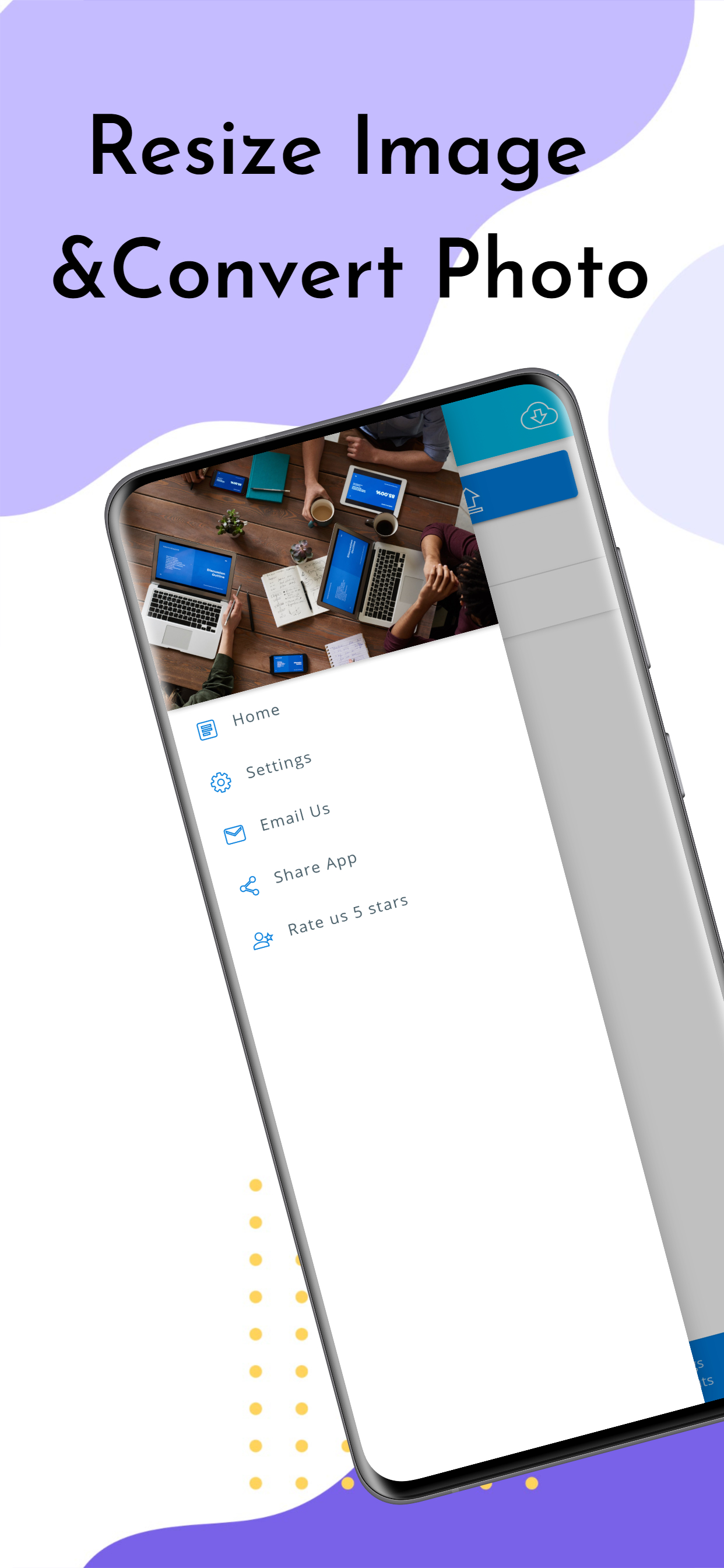 اسکرین شات 1 برنامه Resize image & Convert photo