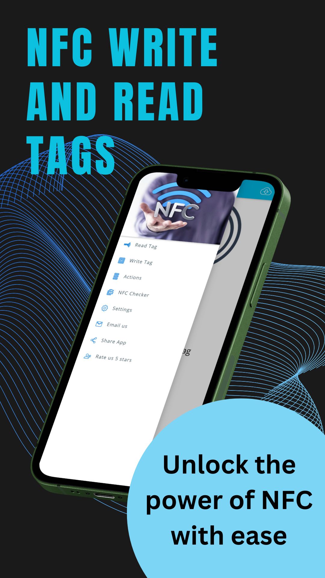 اسکرین شات 1 برنامه NFC write and read tags