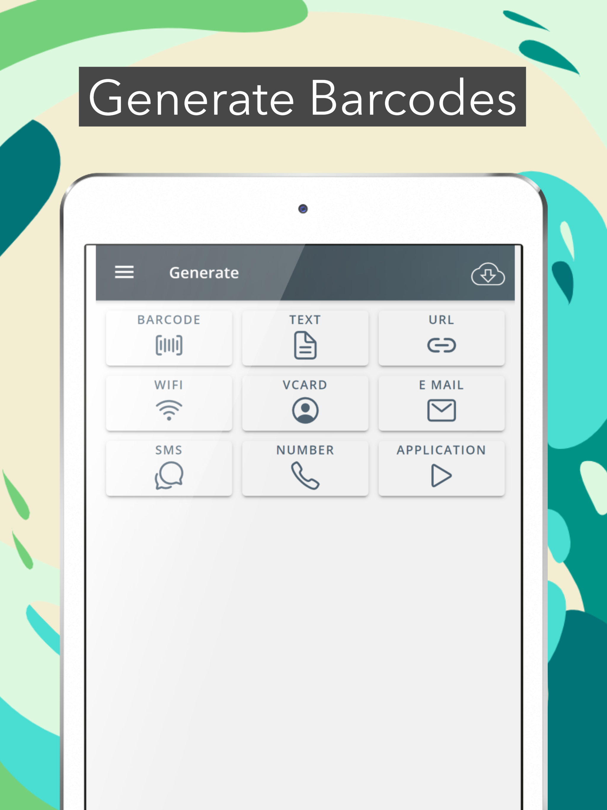 اسکرین شات 2 برنامه Barcode And QR Code Generator