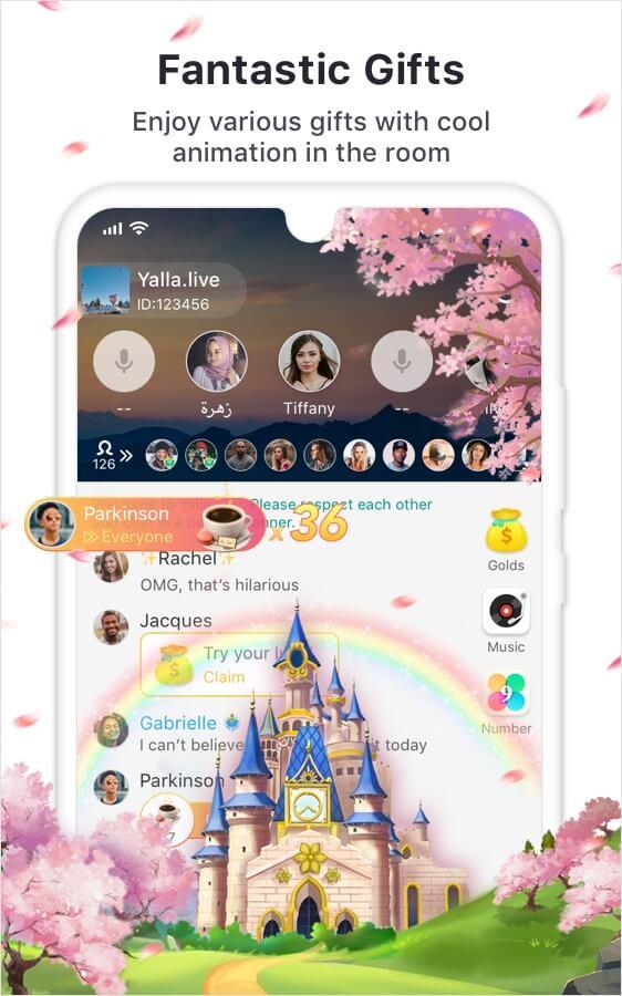 اسکرین شات 4 برنامه Yalla Lite - Group Voice Chat