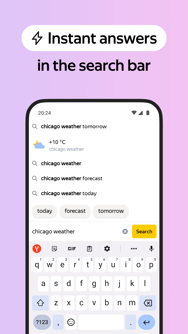 اسکرین شات 2 برنامه Yandex Browser with Protect