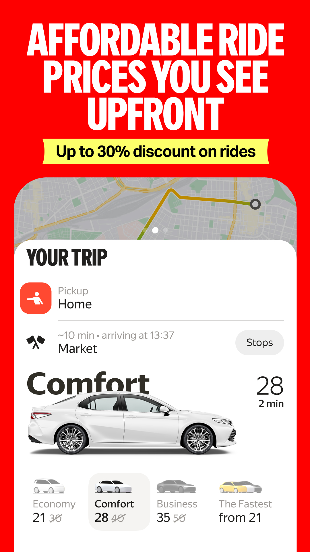 اسکرین شات 3 برنامه Yango: taxi, food, delivery