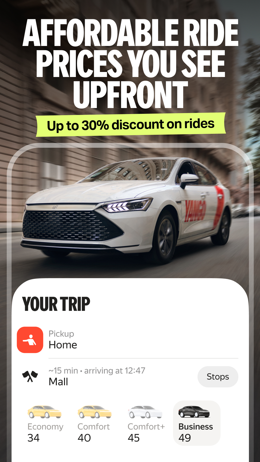 اسکرین شات 3 برنامه Yango: taxi, food, delivery