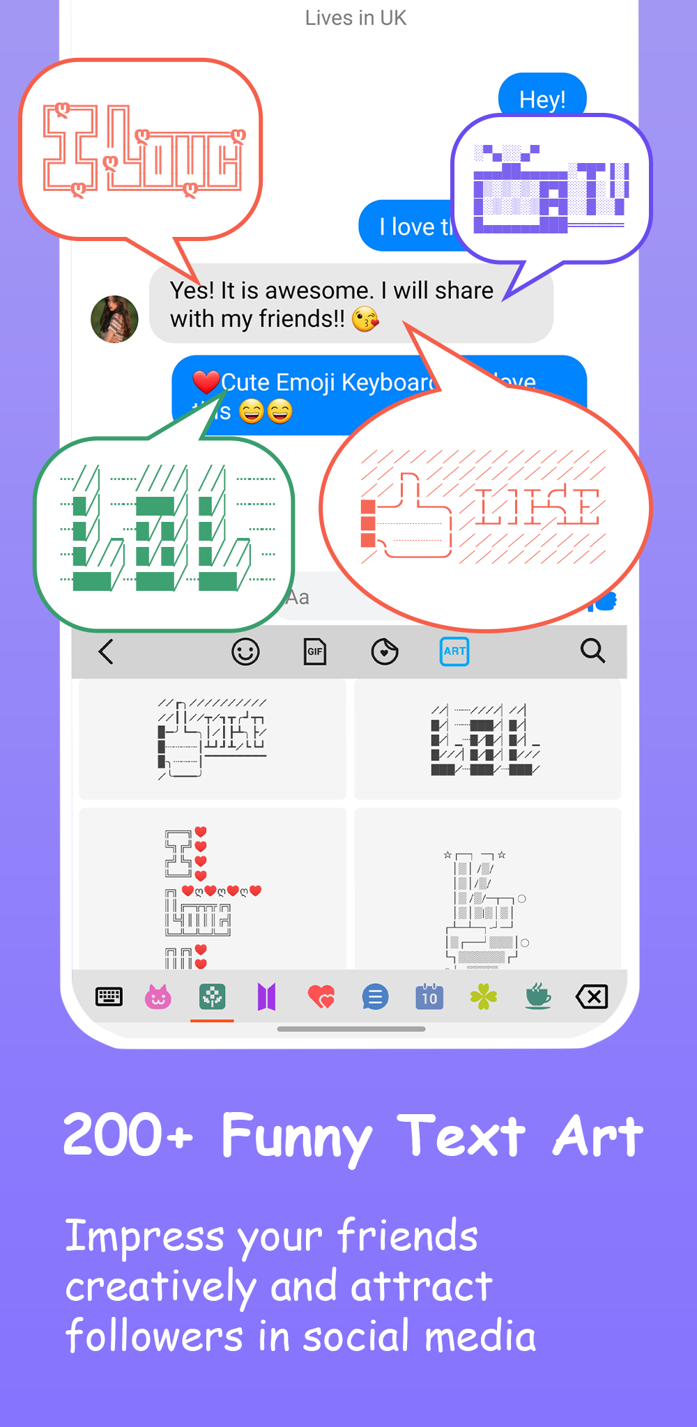 اسکرین شات 3 برنامه Emoji Keyboard: Fonts, Emojis