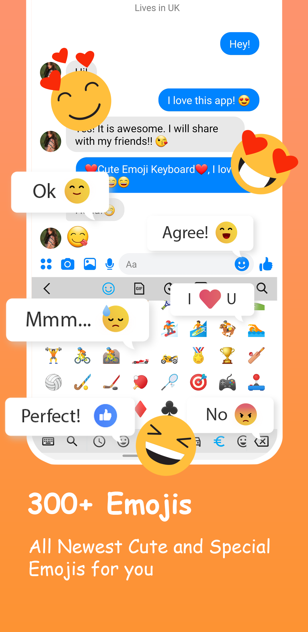 اسکرین شات 4 برنامه Emoji Keyboard: Fonts, Emojis