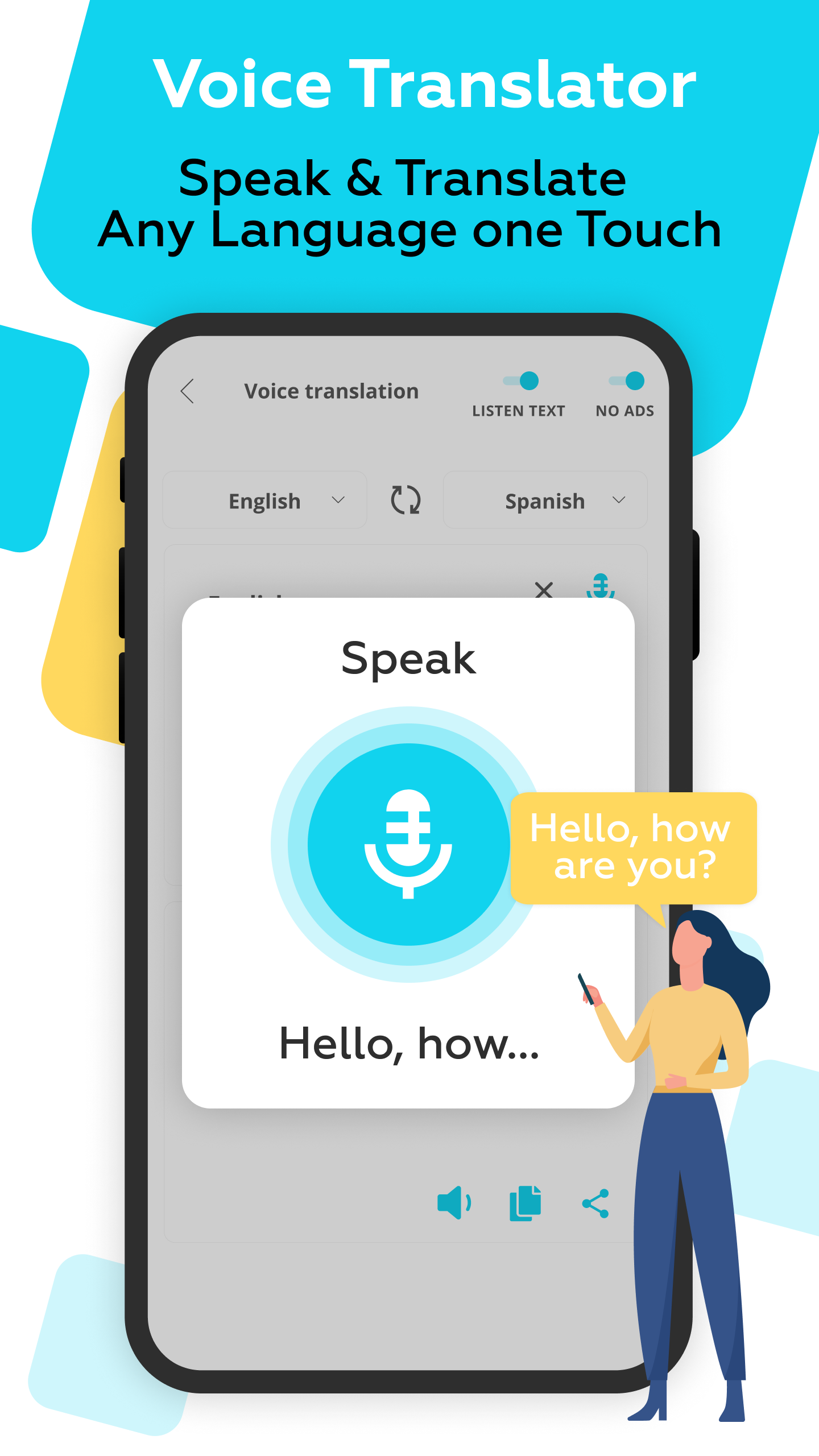 اسکرین شات 2 برنامه Voice Translator All Languages