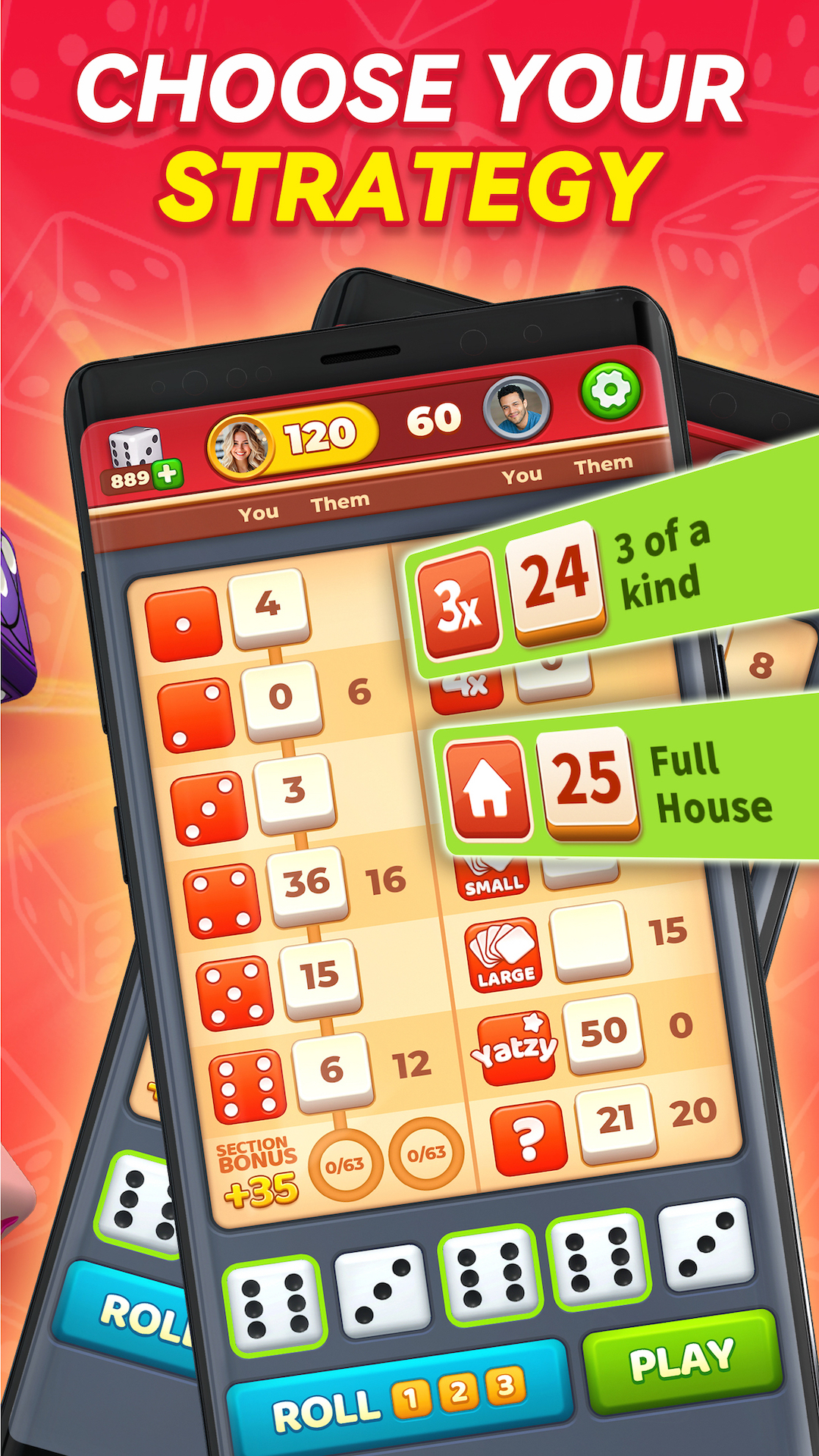 اسکرین شات 5 بازی Yatzy GO! Classic Dice Game