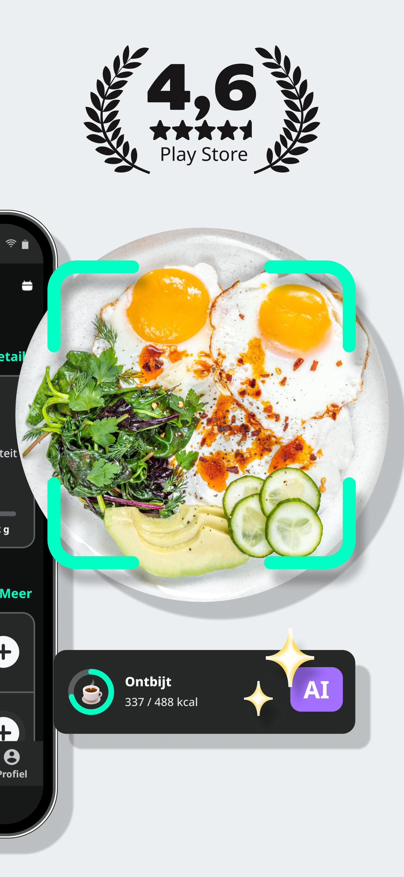 اسکرین شات 2 برنامه Yazio: calorieënteller