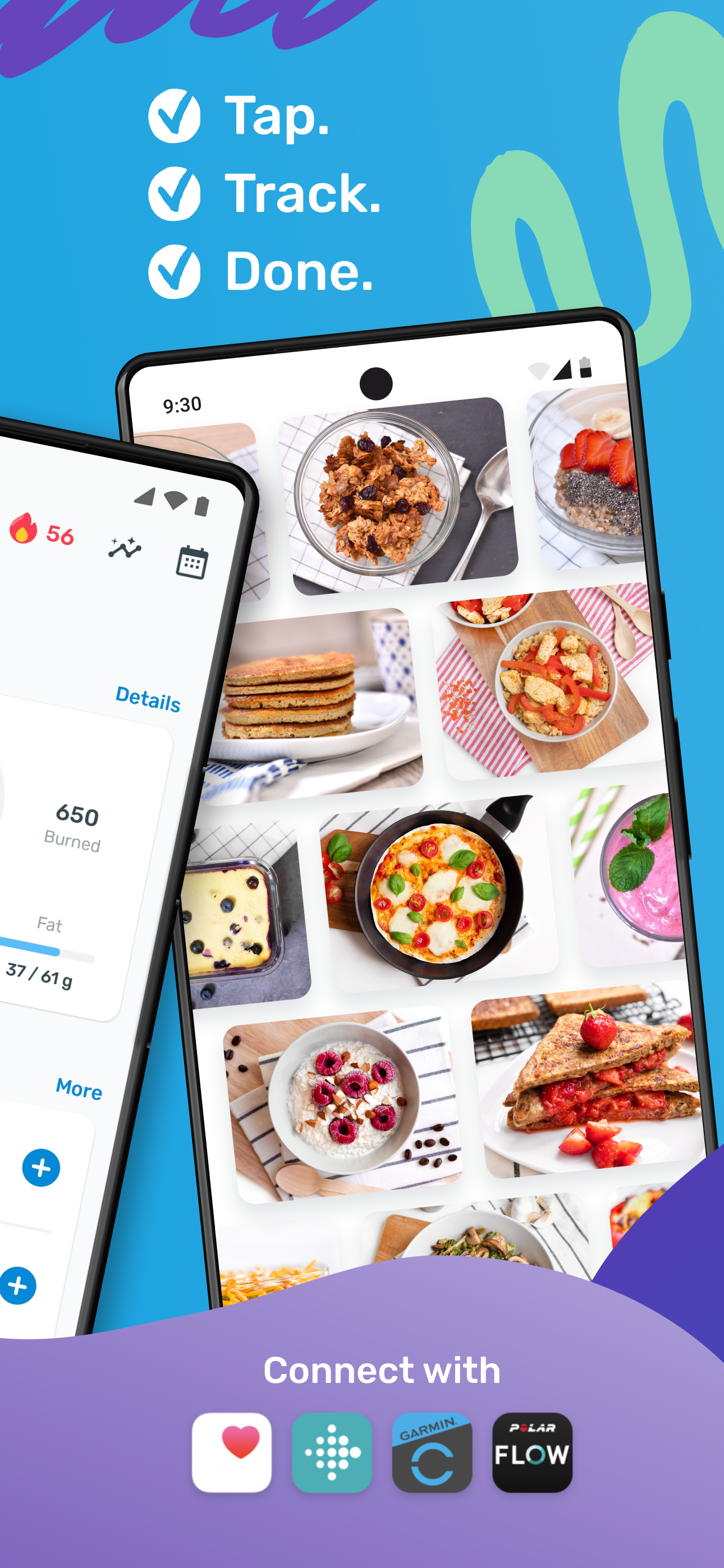 اسکرین شات 2 برنامه YAZIO Food & Calorie Counter