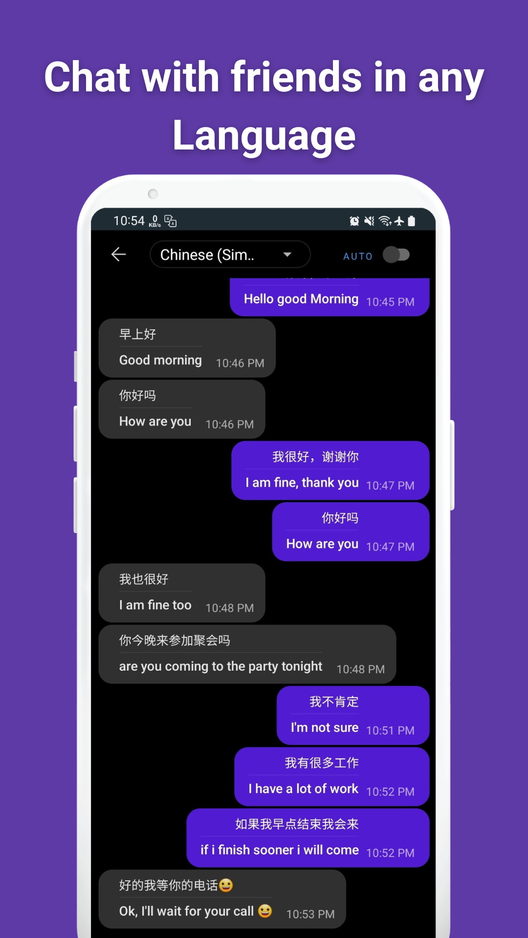 اسکرین شات 3 برنامه Swift Translate: All Chat Apps