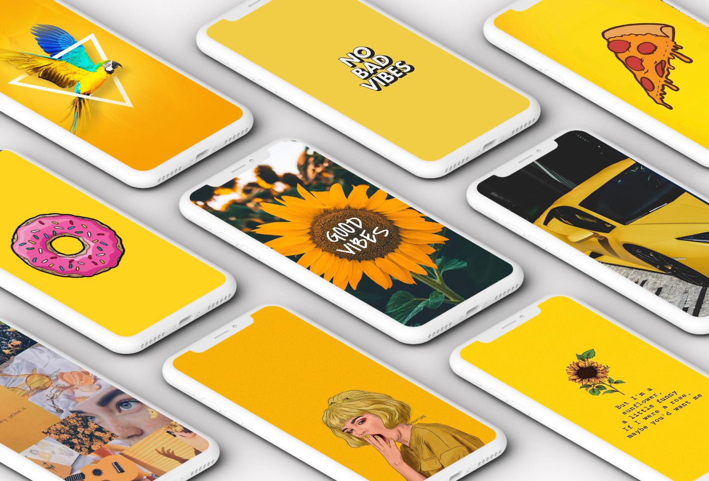 اسکرین شات 1 برنامه Yellow Wallpaper