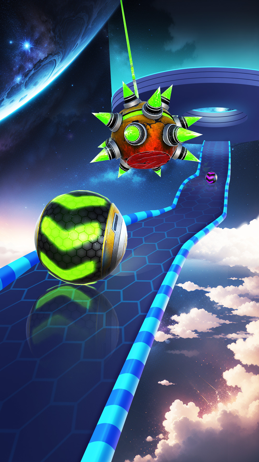 اسکرین شات 1 بازی Space Rolling Balls Race