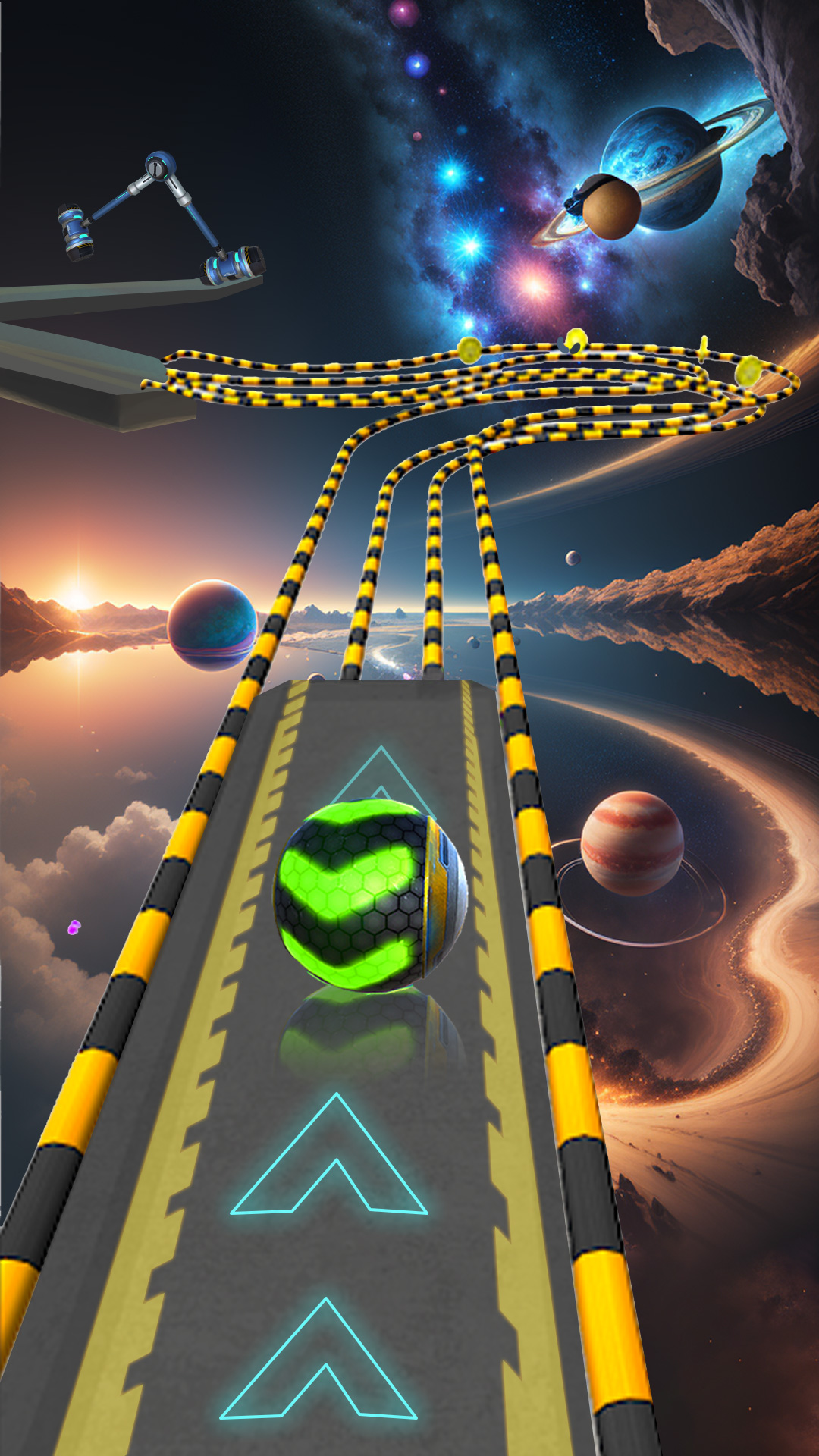 اسکرین شات 3 بازی Space Rolling Balls Race