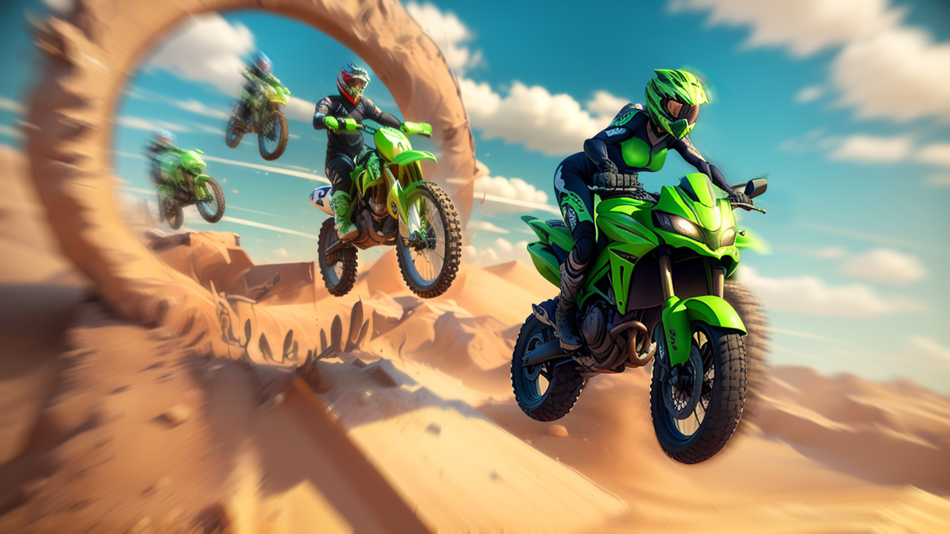 اسکرین شات 1 بازی Motocross Bike Racing Game