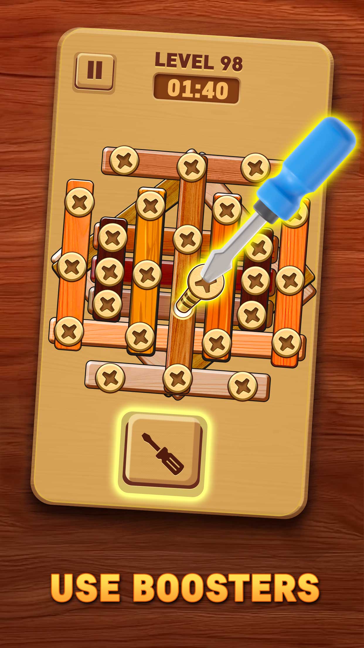 اسکرین شات 2 برنامه Wood Nuts & Bolts: Unscrew Pin