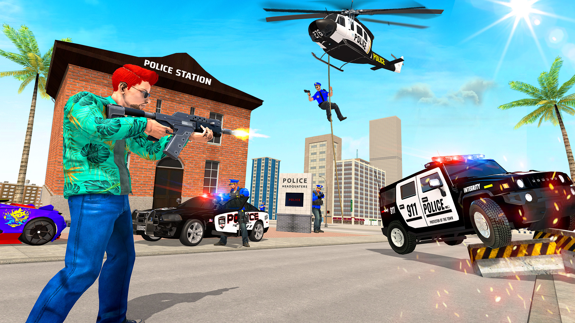 اسکرین شات 4 بازی Police Car Chase Shooting Game