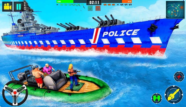 اسکرین شات 6 برنامه Police Speed Boat Gangster Chase