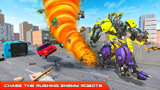 اسکرین شات 6 برنامه Hurricane Tornado Robot Transforming - Robot Game