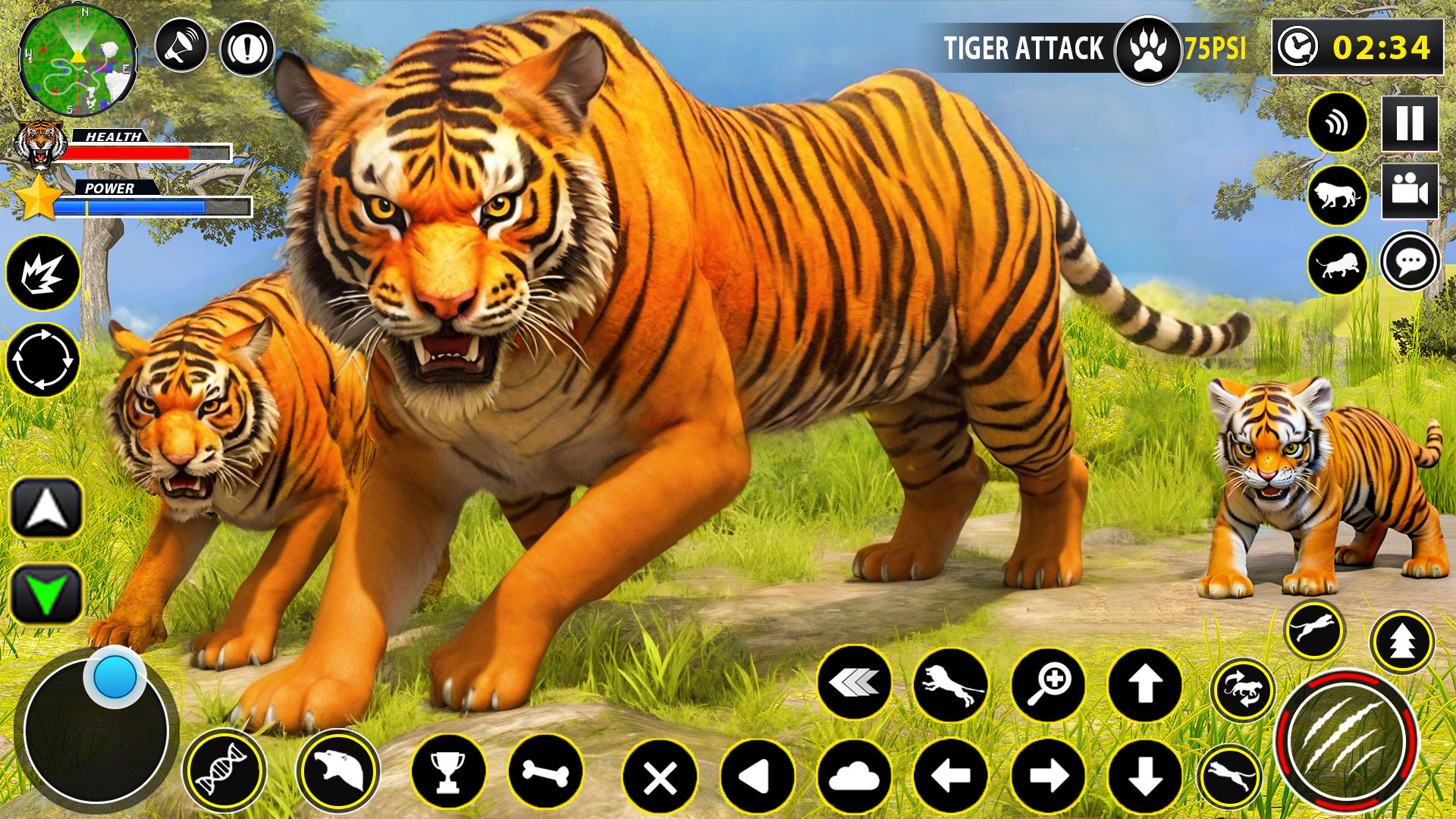 اسکرین شات 1 برنامه Tiger Simulator Lion games 3D