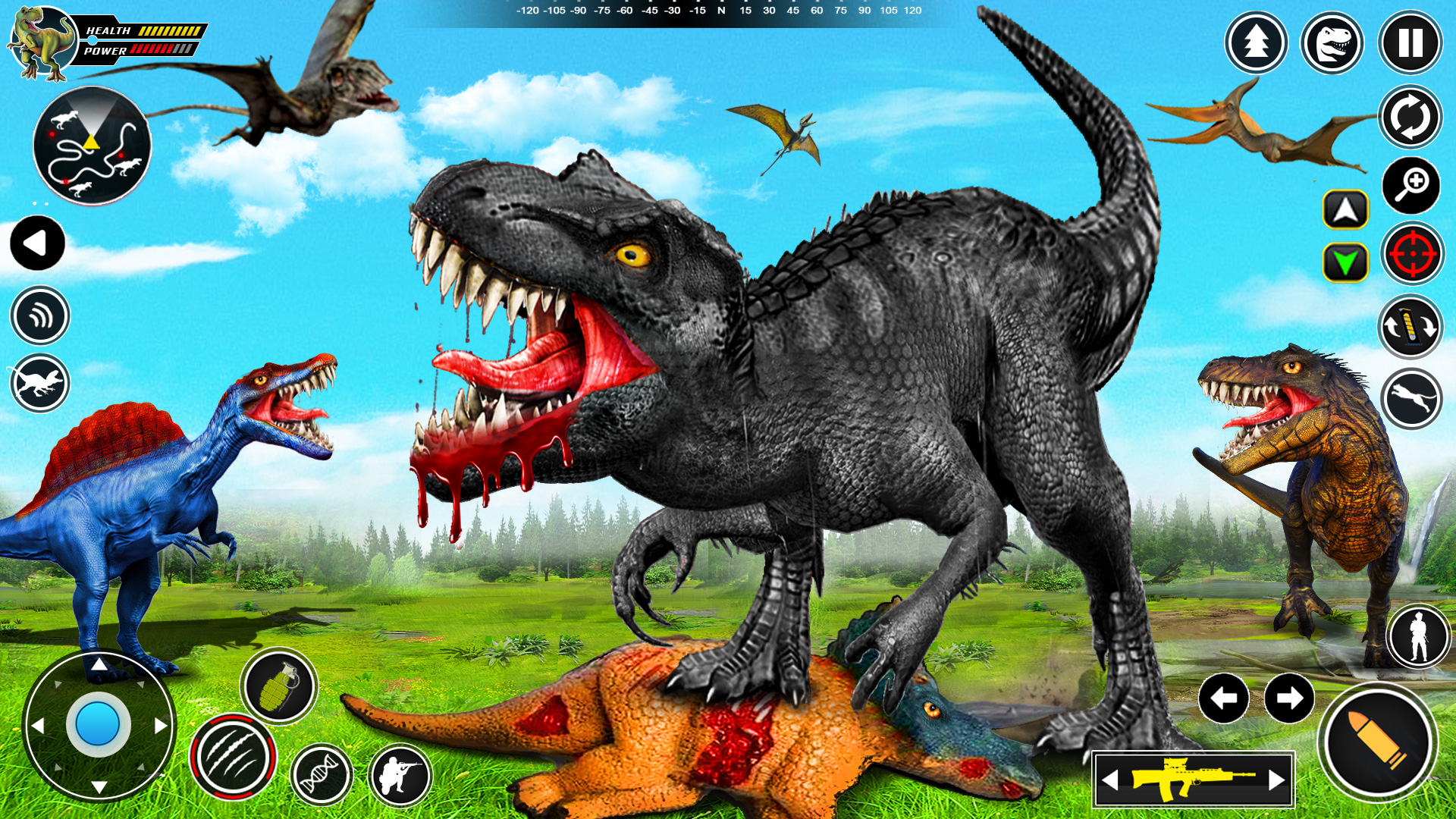 اسکرین شات 1 برنامه Wild Dino Hunting: Hunter Game