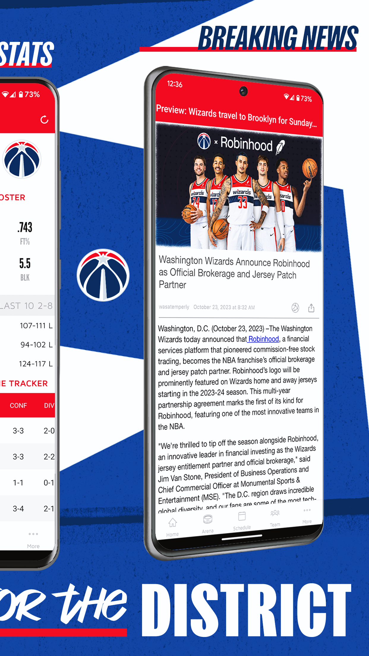 اسکرین شات 3 برنامه Washington Wizards Mobile