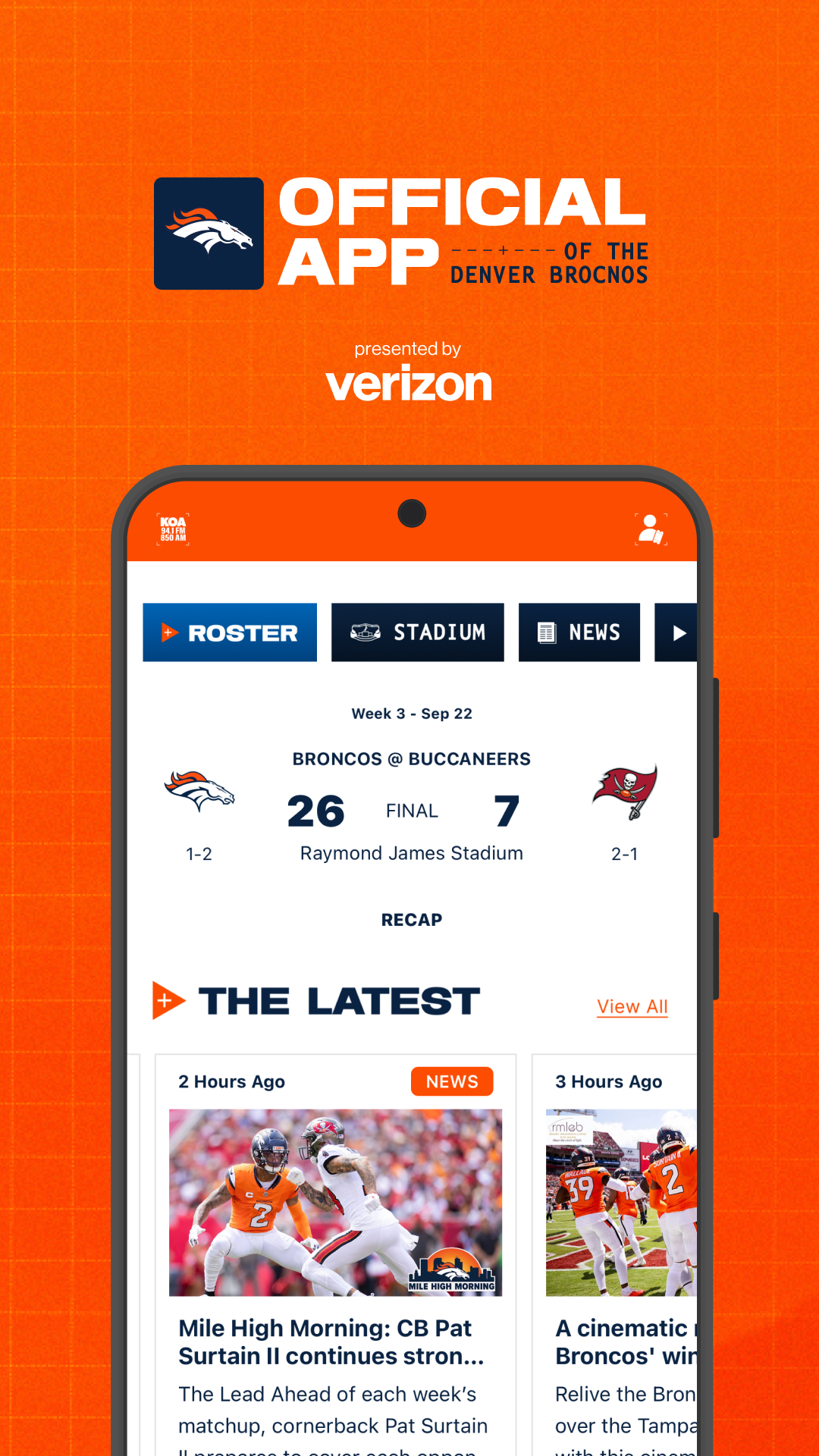 اسکرین شات 1 برنامه Denver Broncos