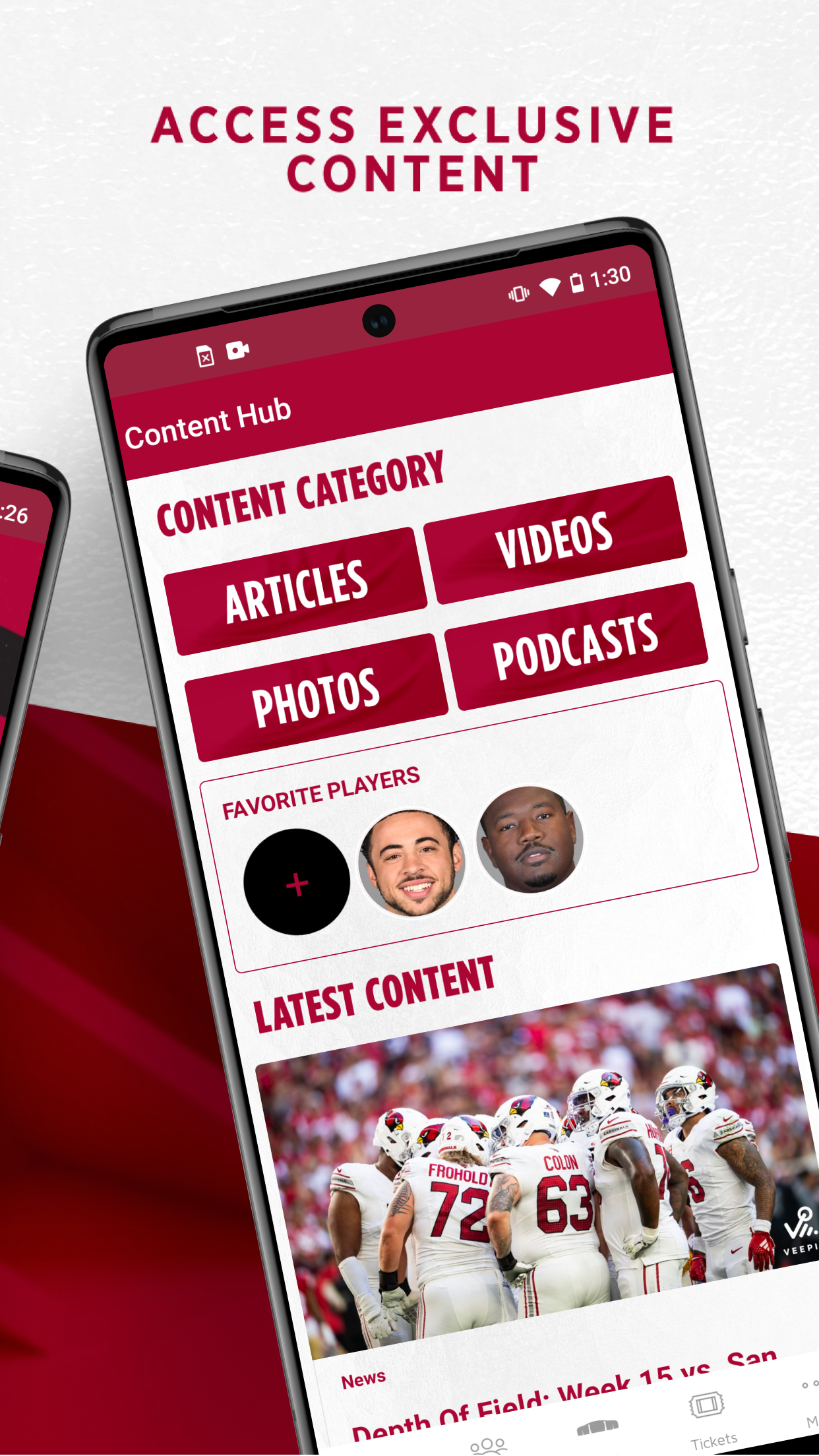 اسکرین شات 2 برنامه Arizona Cardinals Mobile