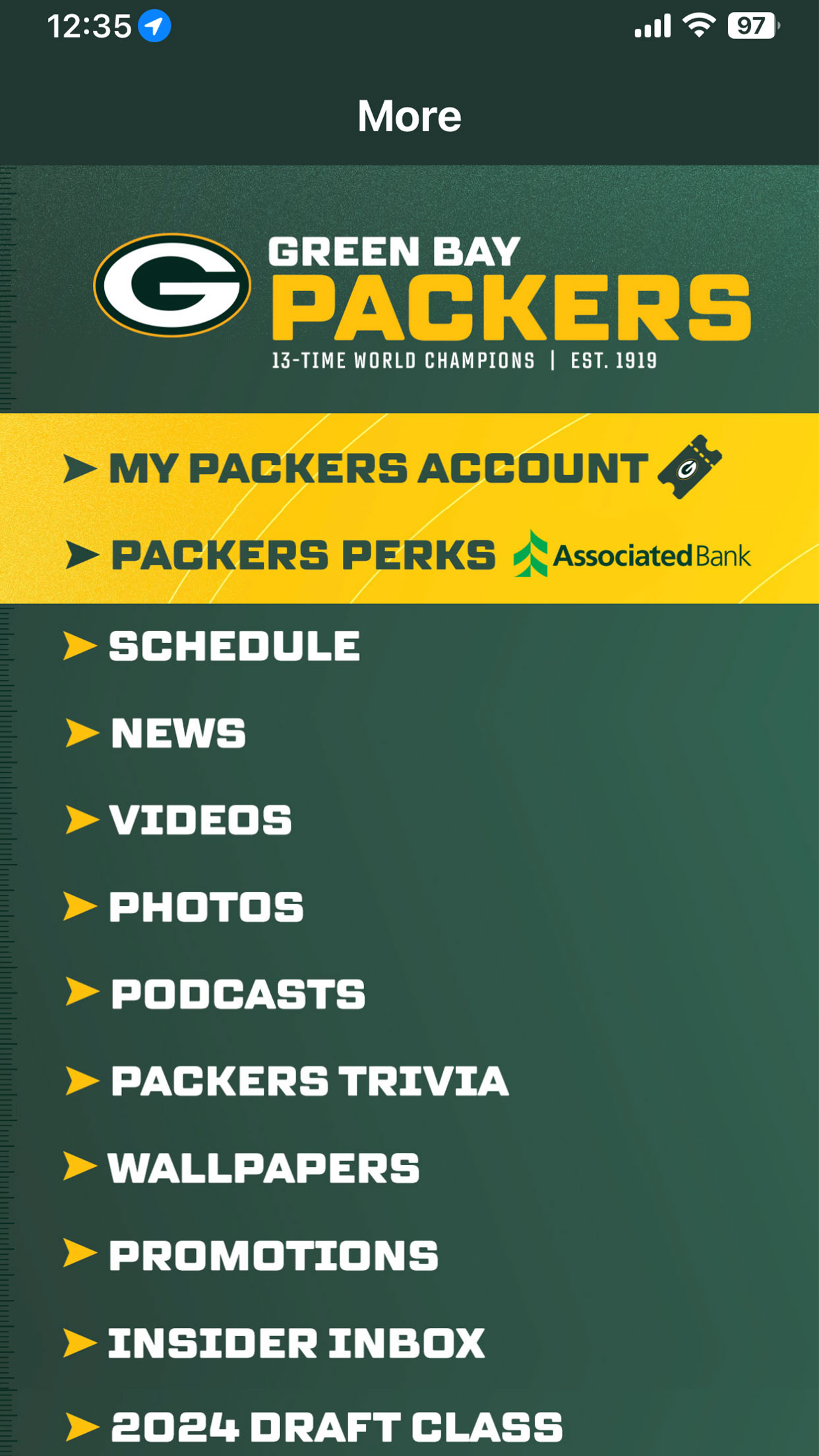 اسکرین شات 5 برنامه Green Bay Packers