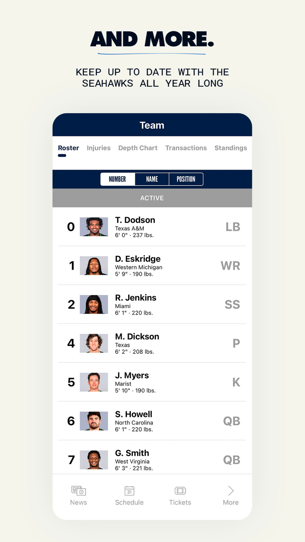 اسکرین شات 7 برنامه Seattle Seahawks Mobile