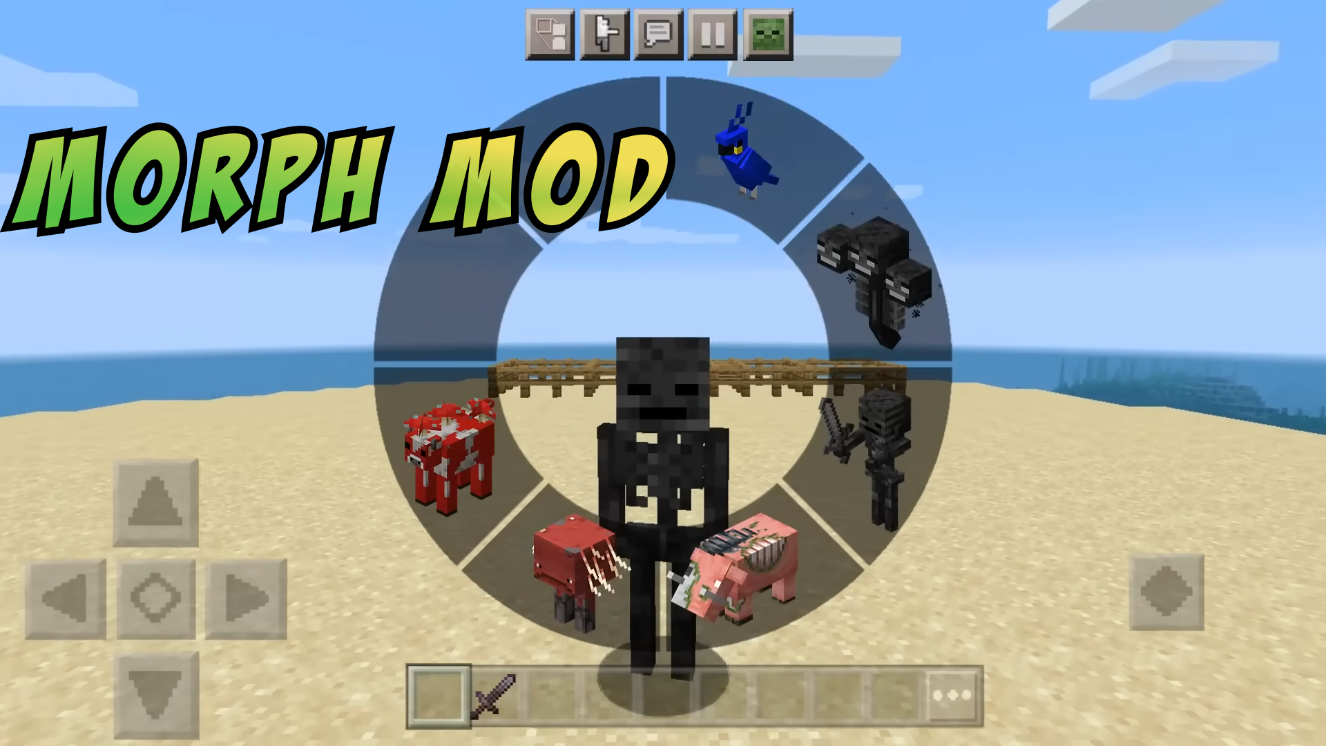 اسکرین شات 3 برنامه Morphing into Mobs Mod in MCPE
