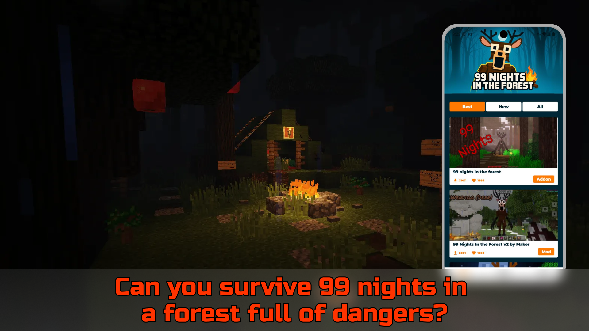 اسکرین شات 4 برنامه Mod 99 Nights for Minecraft PE