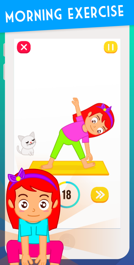 اسکرین شات 2 برنامه Kids Exercise: Kids Workout