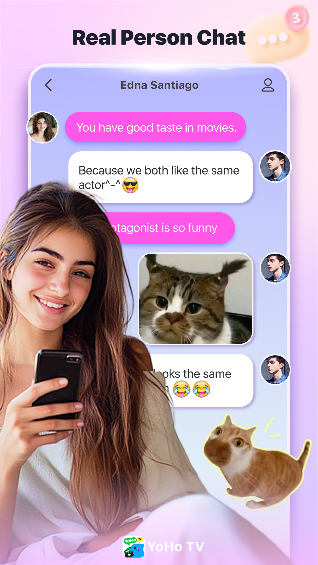 اسکرین شات 3 برنامه Yoho TV—Drama & Chat