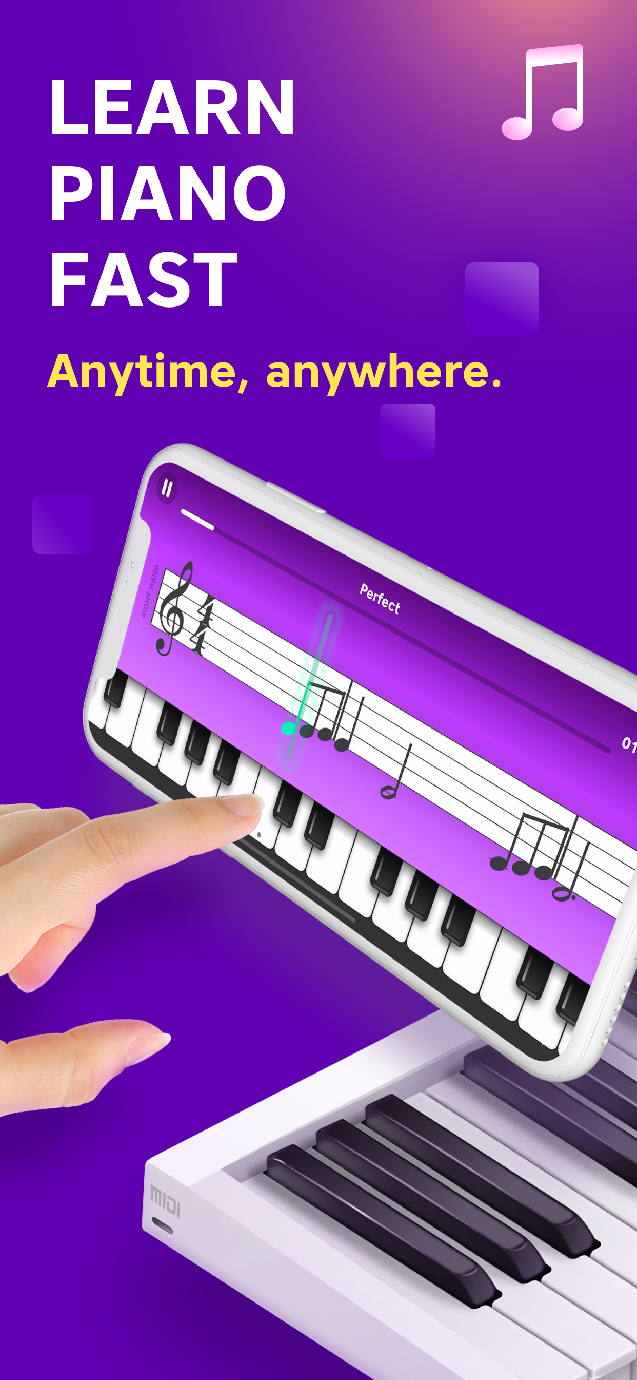 اسکرین شات 1 برنامه Piano Academy - Learn Piano