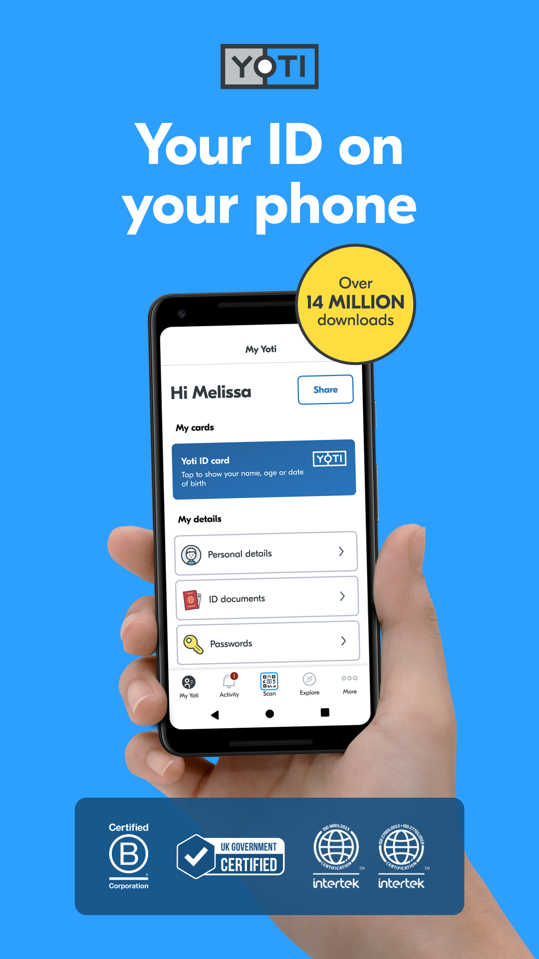 اسکرین شات 1 برنامه Yoti - your digital identity