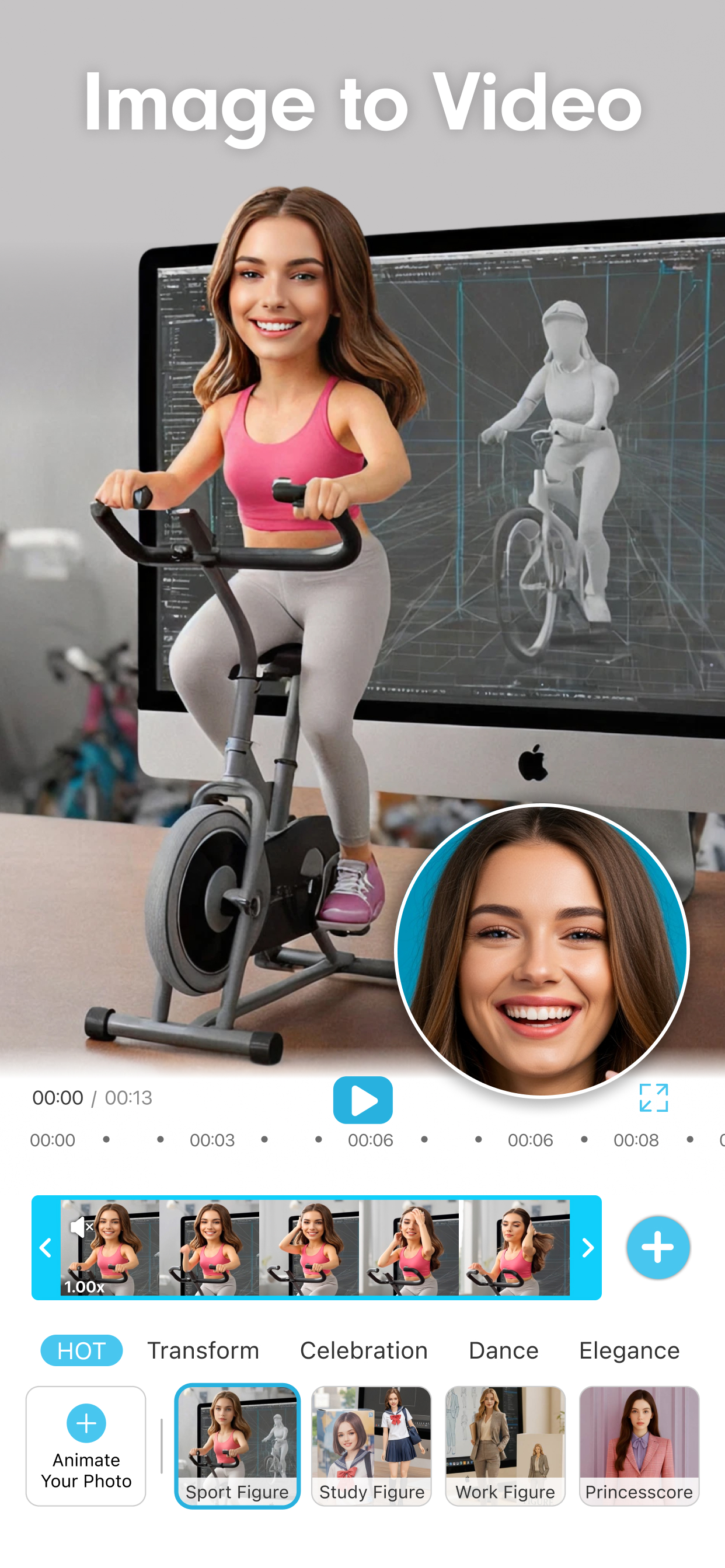 اسکرین شات 1 برنامه YouCam Video: AI Video Editor