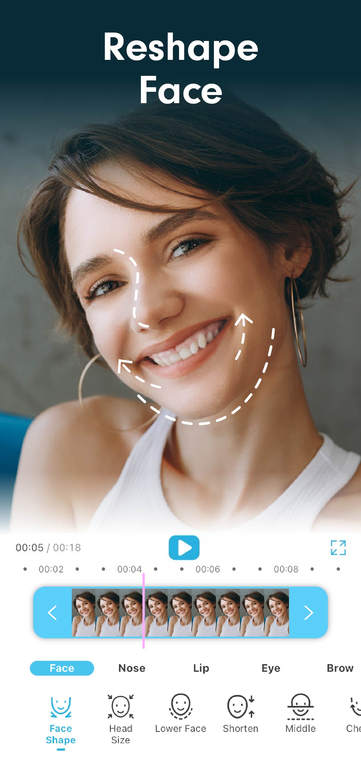 اسکرین شات 2 برنامه YouCam Video: Makeup & Retouch