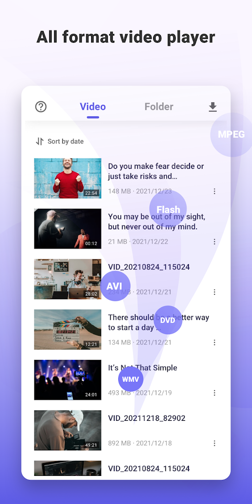 اسکرین شات 1 برنامه SPlayer - Media Player Video