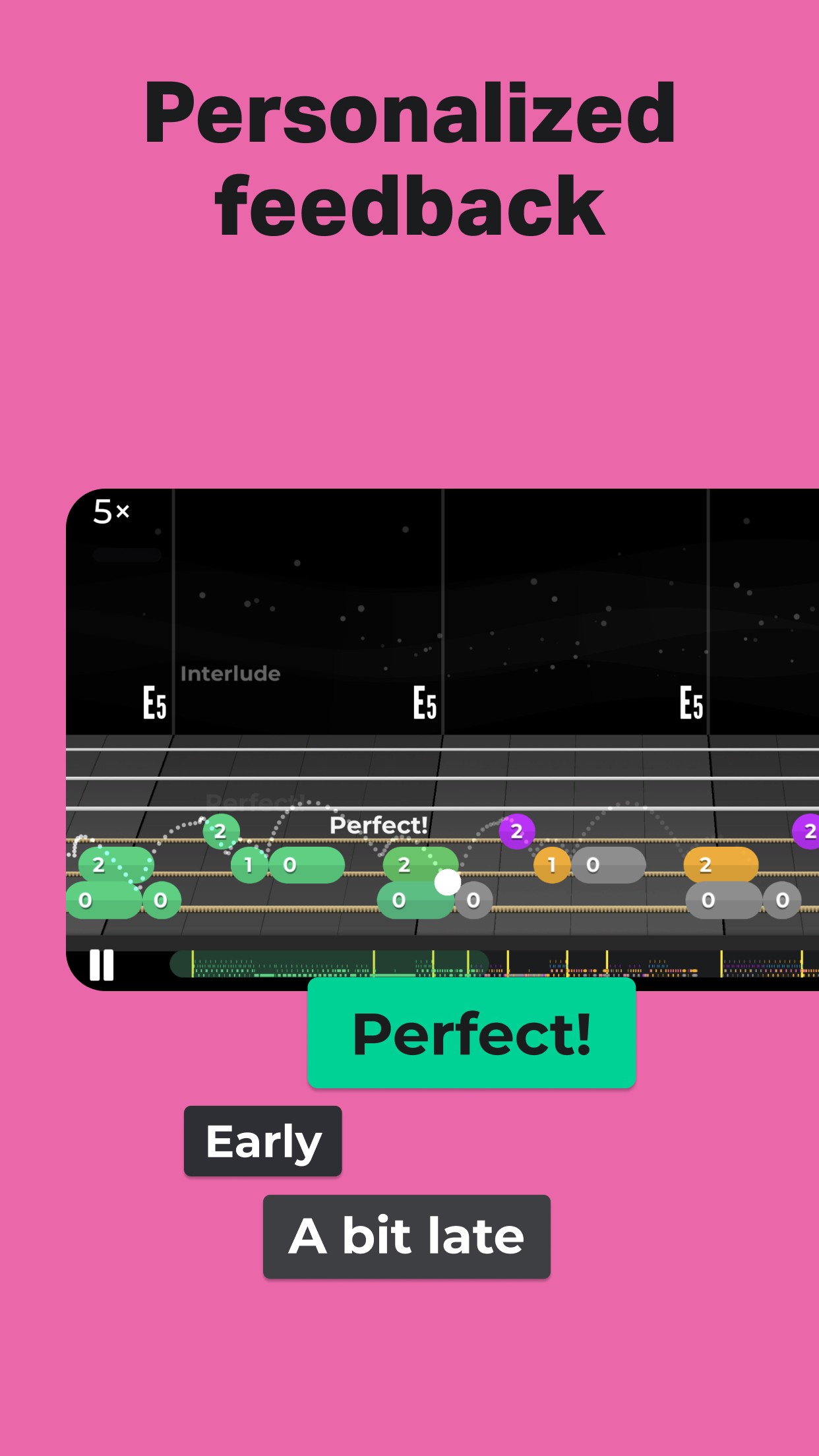 اسکرین شات 6 برنامه Yousician: Learn Guitar & Bass
