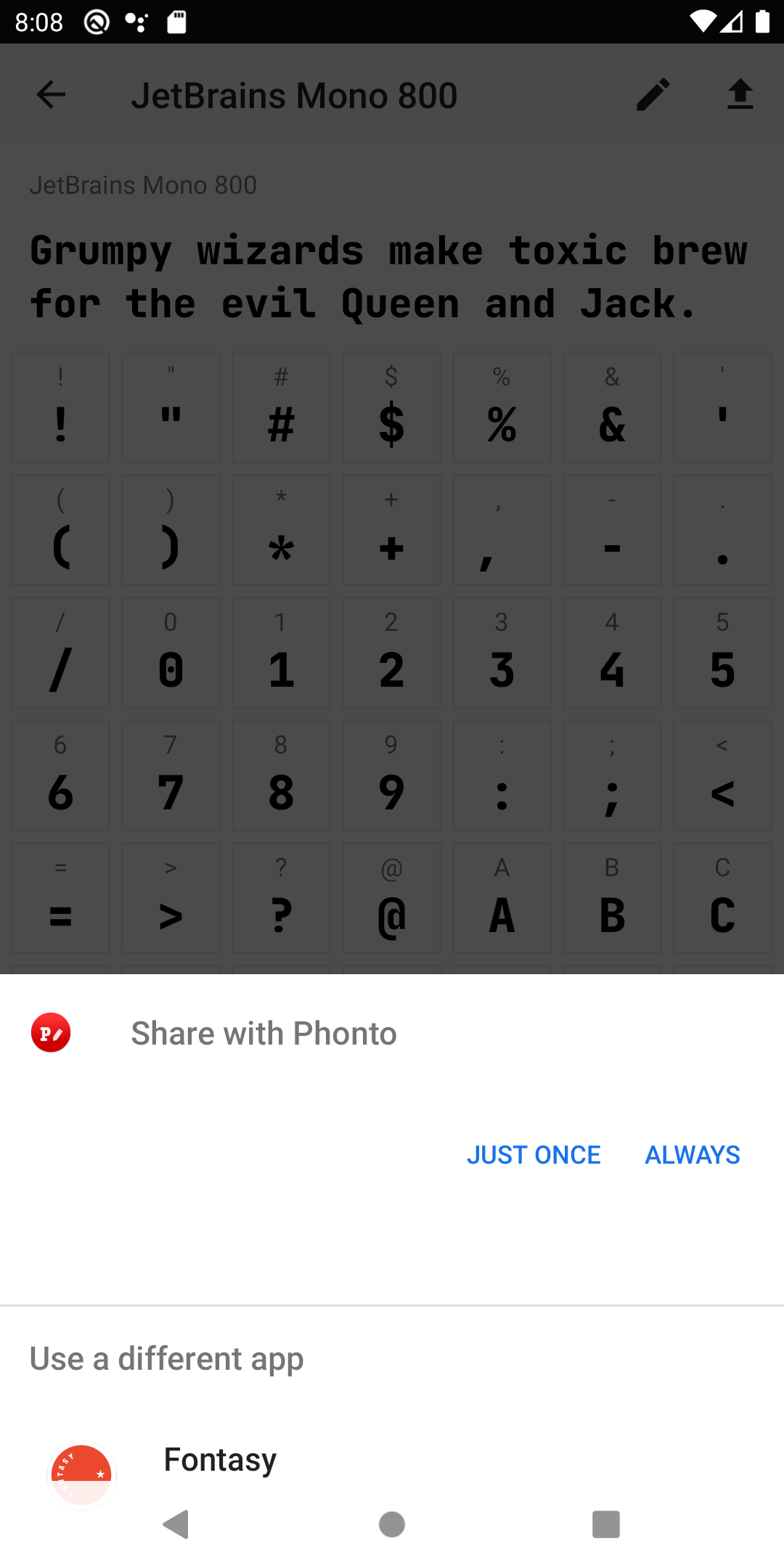 اسکرین شات 5 برنامه Fontasy - Google Fonts Browser