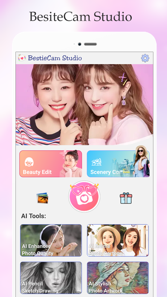 اسکرین شات 1 برنامه BestieCam - AI Beauty Enhancer