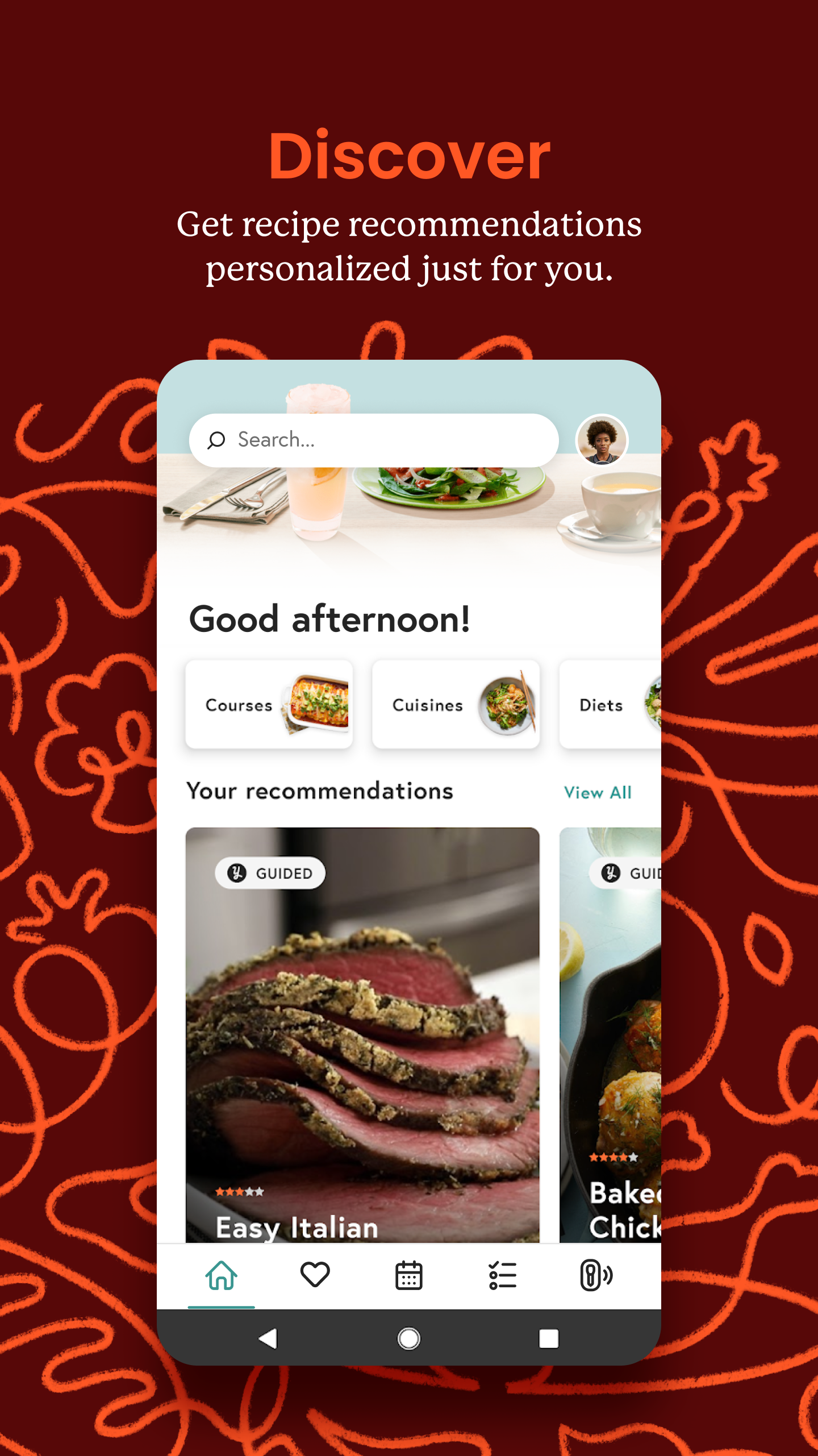 اسکرین شات 1 برنامه Yummly Recipes & Cooking Tools