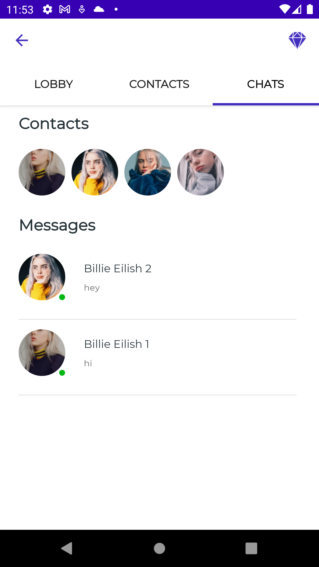 اسکرین شات 3 برنامه Billie Eilish Fake Video Call