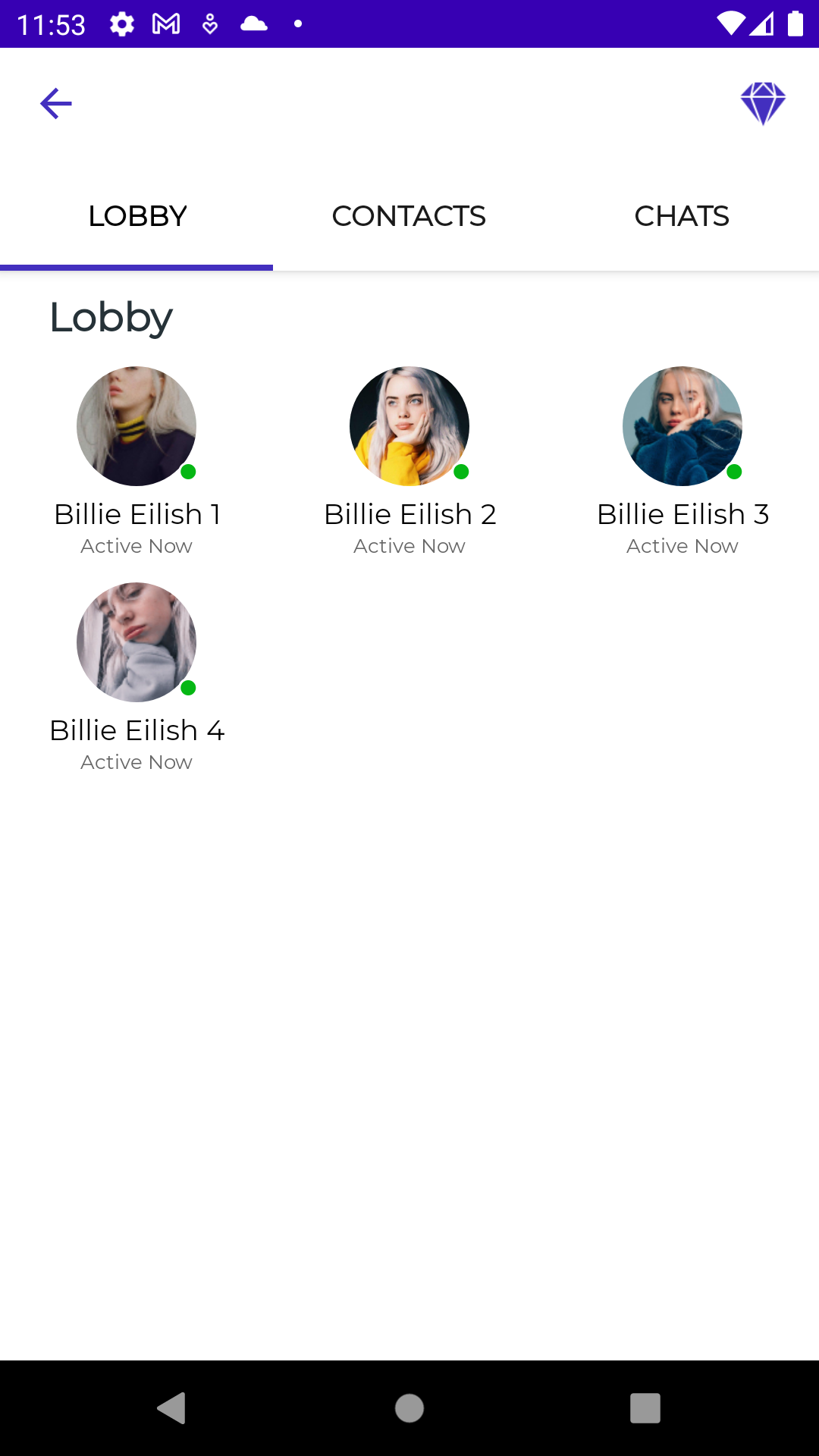 اسکرین شات 1 برنامه Billie Eilish Fake Video Call