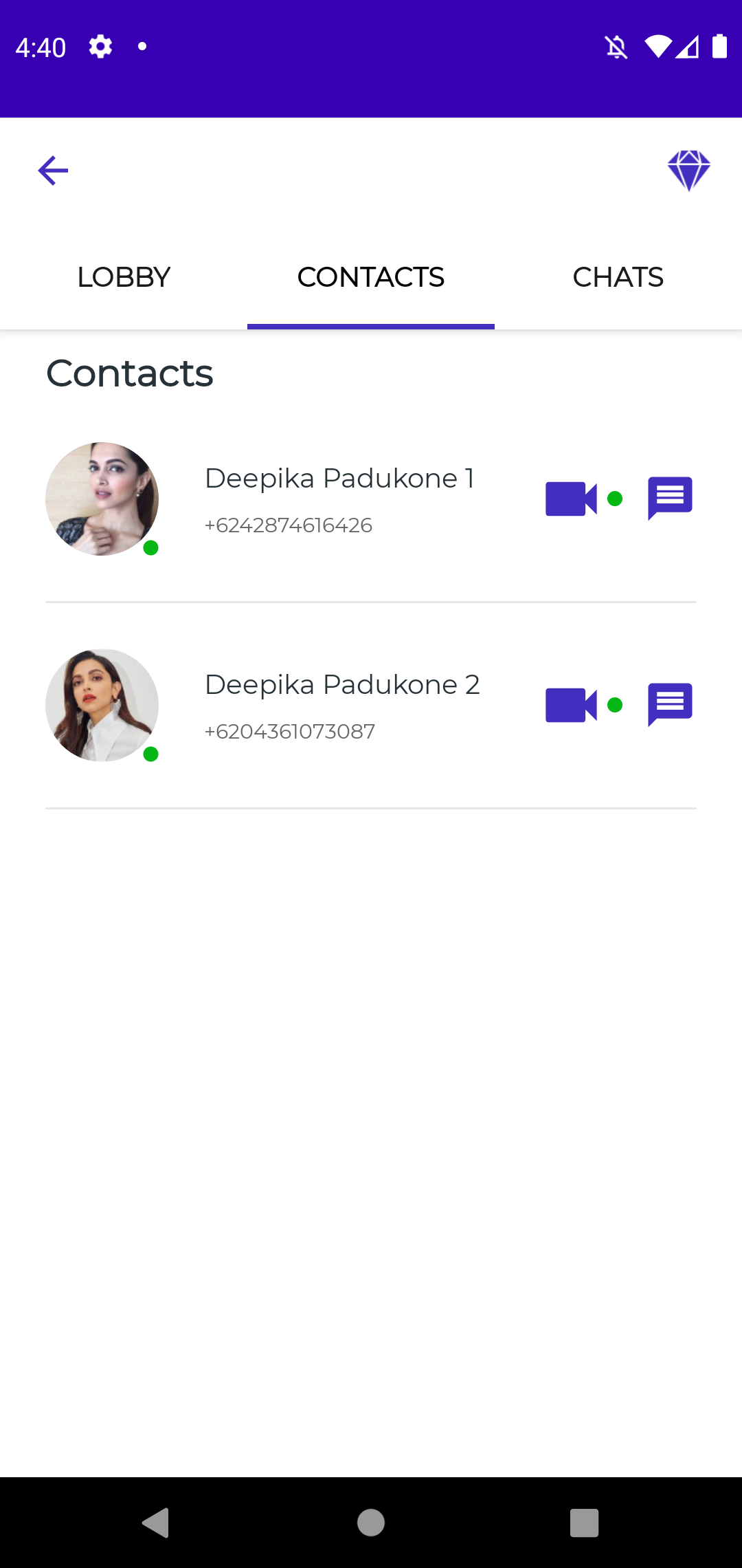 اسکرین شات 5 برنامه Deepika Padukone Video Call