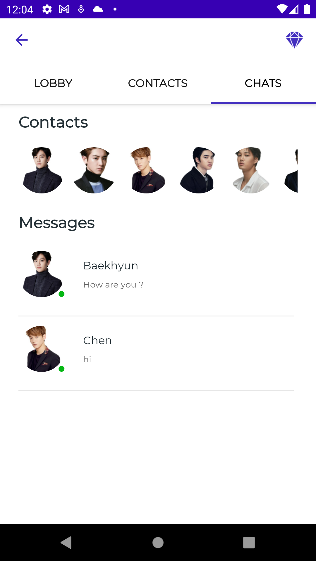 اسکرین شات 4 برنامه EXO - Fake Chat & Video Call